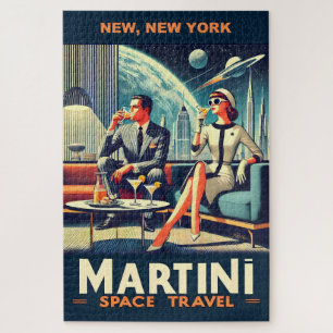 Puzzle Martini Space Travel Affiches New York