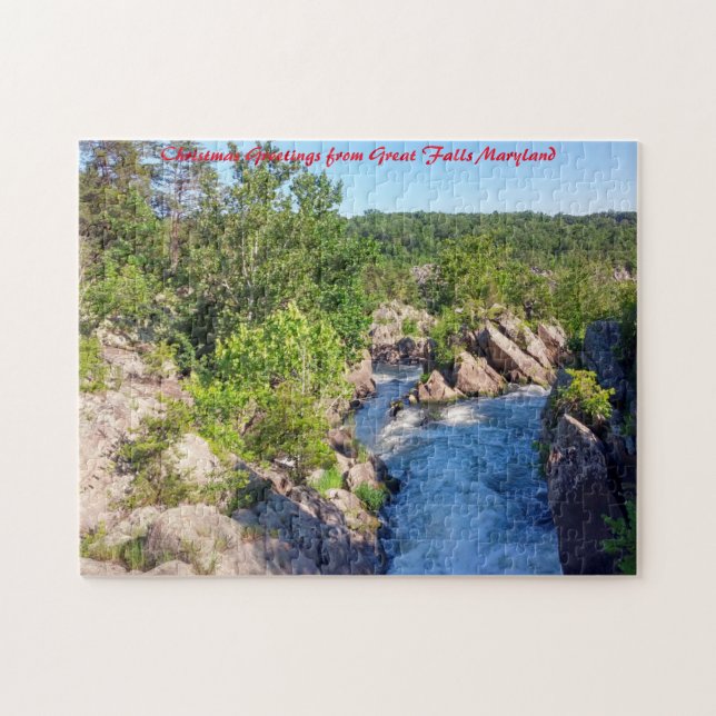Puzzle Maryland de Great Falls. voeux de Noël (Horizontal)