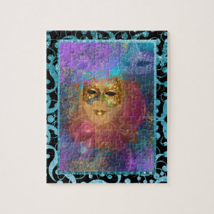 Puzzle Mask masquerade venetian "mardi gras" party