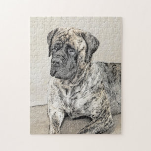 Puzzle Mastiff anglais (Brindle) Peinture - Chien Art
