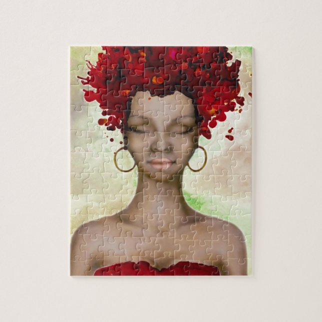 Puzzle Matin rouge fou de cheveux (Vertical)
