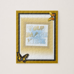 Puzzle Matte triple : Or, noir et blanc avec des