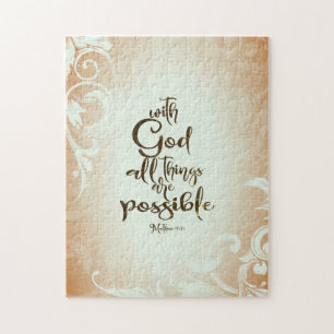 Puzzle Matthieu 19:26 Avec Dieu Toutes les choses sont po