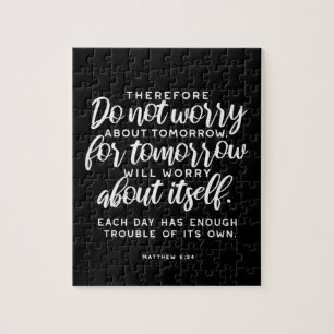 Puzzle Matthieu 6:34 Verse de la Bible