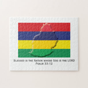 Puzzle MAURITIUS Blessed Nation MAURITIAN FLAG