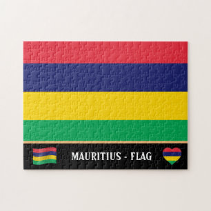 Puzzle Mauritius Flag & Mauritius country / Mauritius