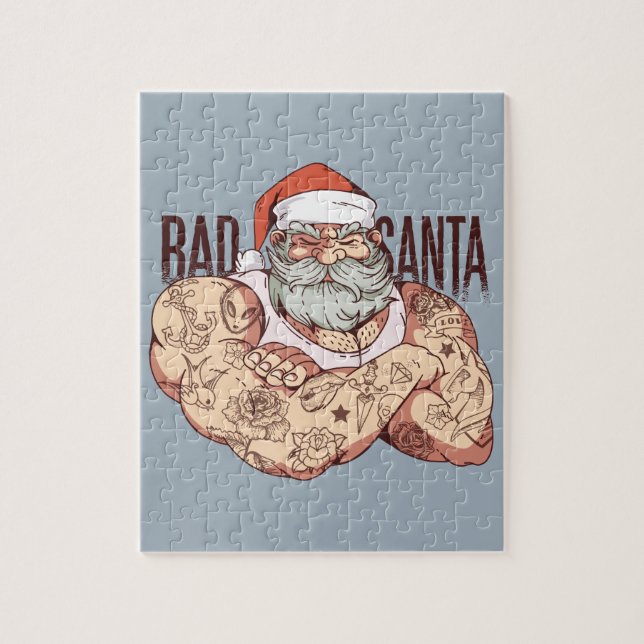 Puzzle Mauvais Père Noël de tatouage (Vertical)