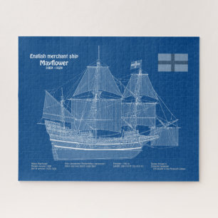 Puzzle Mayflower - Plan directeur des navires ABD