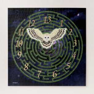 Puzzle Maze et Chouette 13 heures Art d'Imaginaire