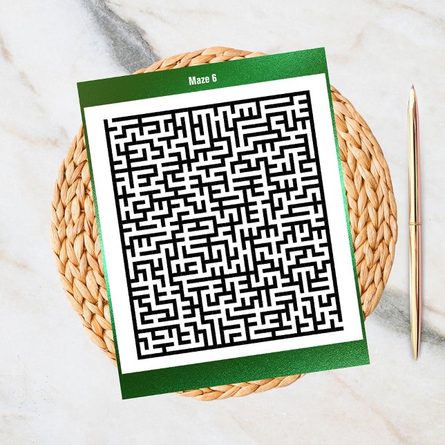Puzzle Maze Six Green | Cartes d'activité (Créateur téléchargé)