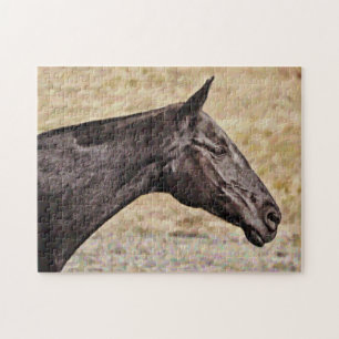 Puzzle médian de Black Beauty Horse