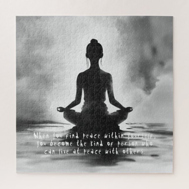 Puzzle Méditation Yoga Instructeur Lotus Pose Peinture à  (Vertical)