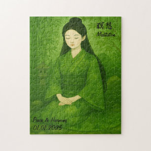 Puzzle Méditation Zen personnalisée Minutieuse Japon illu