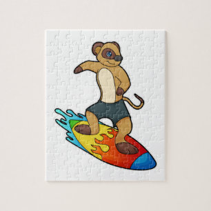 Puzzle Meerkat comme surfeur avec Surfer