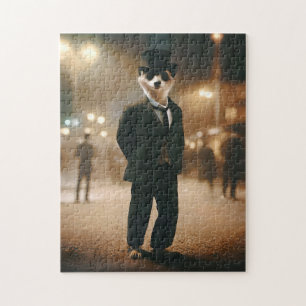 Puzzle Meerkat Habillé Pour Un Événement De Cravate Noire