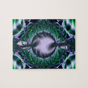 Puzzle Meg Art fractal vert et bleu