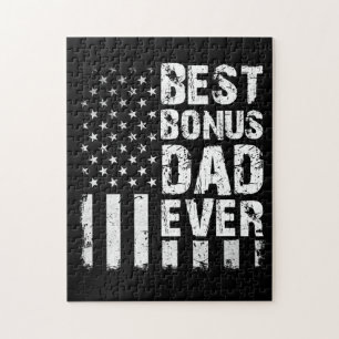 Puzzle Meilleur Bonus Papa jamais drapeau américain