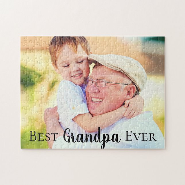 Puzzle Meilleur Grand-Père Photo (Horizontal)