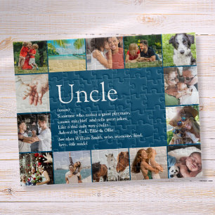 Puzzle Meilleur oncle tonton Définition 14 Photo Bleue