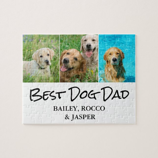 Puzzle Meilleur papa chien Photomontage  (Horizontal)