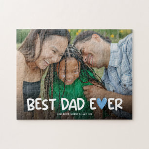 Puzzle Meilleur papa jamais amusant Photo de famille