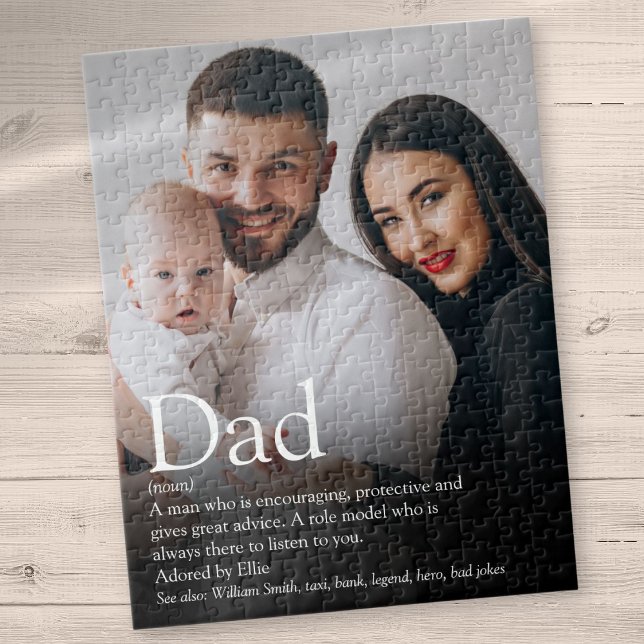 Puzzle Meilleur papa jamais définition photo (Best Dad Ever Definition Photo Jigsaw Puzzle)
