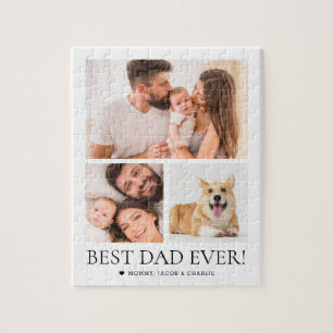 Puzzle Meilleur papa Jamais Personnalisé Photos Fête des 
