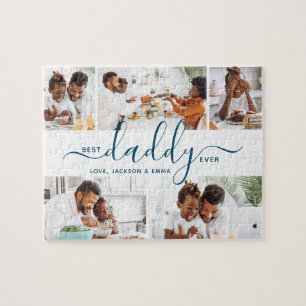 Puzzle Meilleur Papa Personnalisé Texte Photo Collage Cad