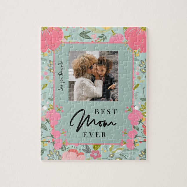 Puzzle Meilleure maman jamais photo de famille personnali (Vertical)