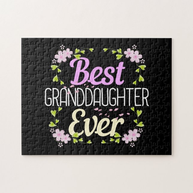 Puzzle Meilleure petite fille jamais - Floral (Horizontal)