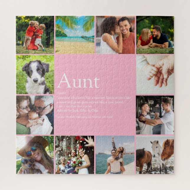 Puzzle Meilleure tante, Tante Définition 12 Photo Rose Fu (Vertical)