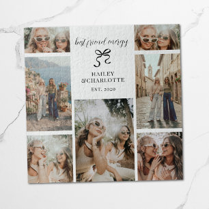 Puzzle Meilleurs amis minimaux Cadeau photo BFF moderne