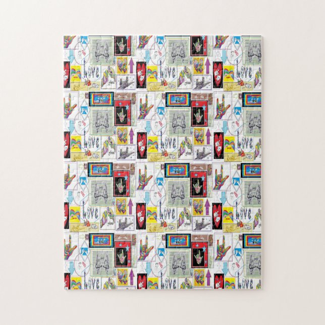 Puzzle Mélange d'art d'ASL (Vertical)