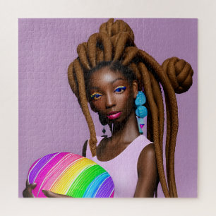 Puzzle Melanin Easter Rainbow Spring Sista Girl Birthday