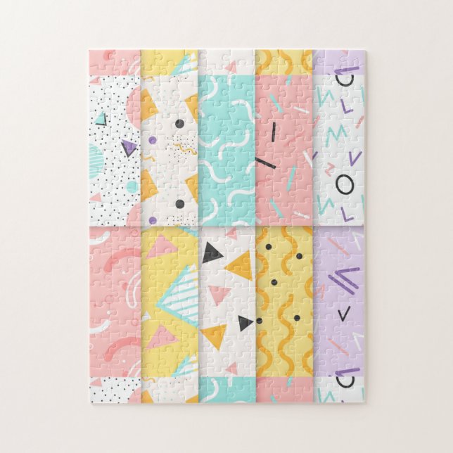 Puzzle Memphis coloré (Vertical)
