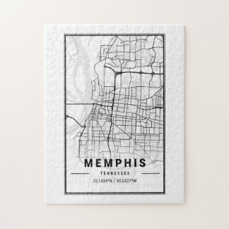Puzzle Memphis Tennessee USA Cities Travel City Map
