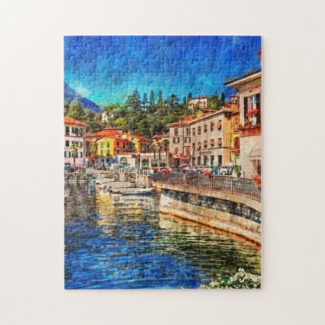 Puzzle Menaggio sur le lac de Côme, Italie (Vertical)