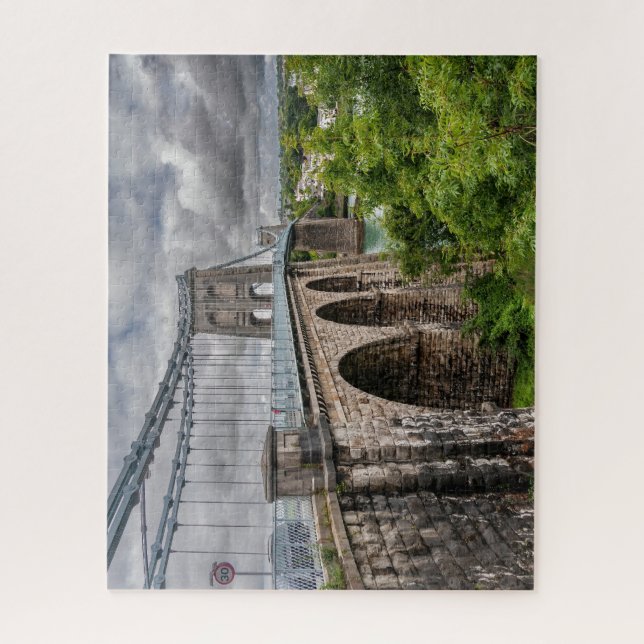 Puzzle Menai Bridge, Anglesey, Pays de Galles, Royaume-Un (Vertical)