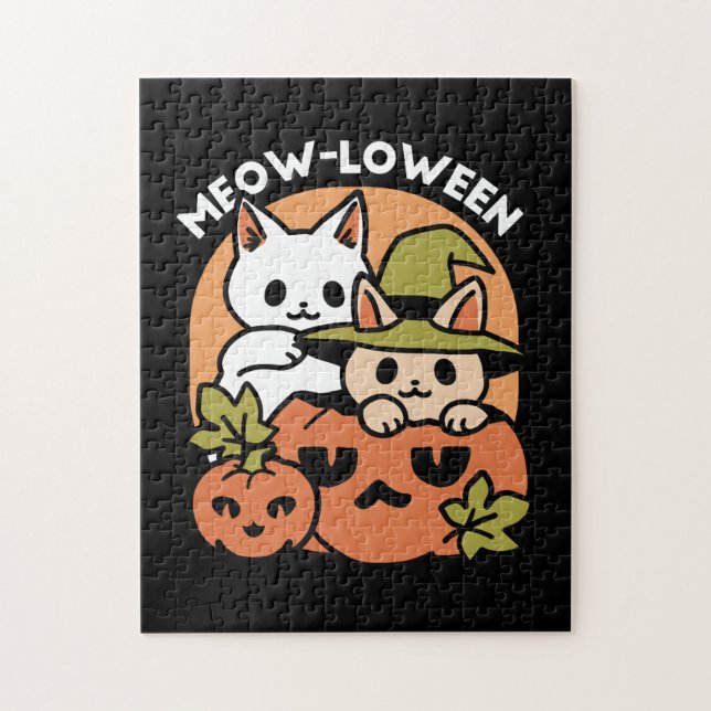 Puzzle Meow-Loween - Festive Halloween Conception de chat (Vertical)