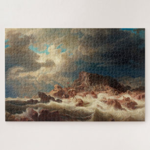 Puzzle Mer orageuse avec épave (par Marcus Larson)