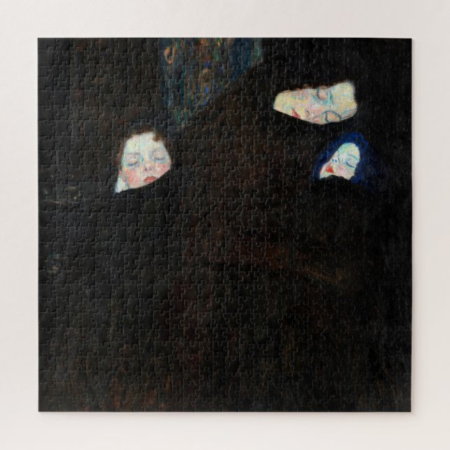 Puzzle Mère avec deux enfants, Famille par Gustav Klimt (Vertical)