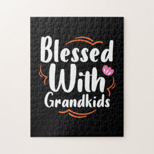 Puzzle Mère Cadeau Béni Avec Les Petits-Enfants