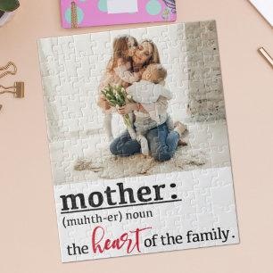 Puzzle Mère définition coeur de la famille photo personna
