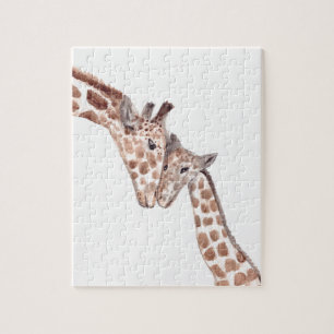 Puzzle Mère girafe avec bébé animaux pépinière