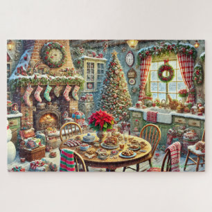 Puzzle Merveilleux Noël en Cuisine : Chaussette et Arbre 