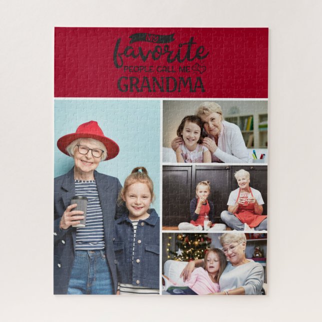 Puzzle Mes favoris m'appellent| 4 photos de famille colla (Vertical)