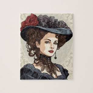Puzzle Mesdames vintages en Casquette