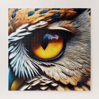 Puzzle Mesmerizing Owl Eye - Vivid Wildlife Detail