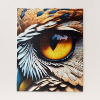 Puzzle Mesmerizing Owl Eye - Vivid Wildlife Detail