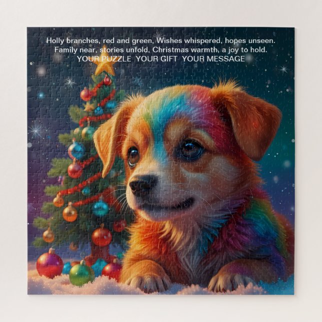 Puzzle Message de Noël Joie (Vertical)